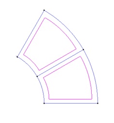 2 segments of the ring<br />What condition to be given for the end lines such that GiD considers the complete ring by symmetry?<br />This is to reduce the problem size and run time.