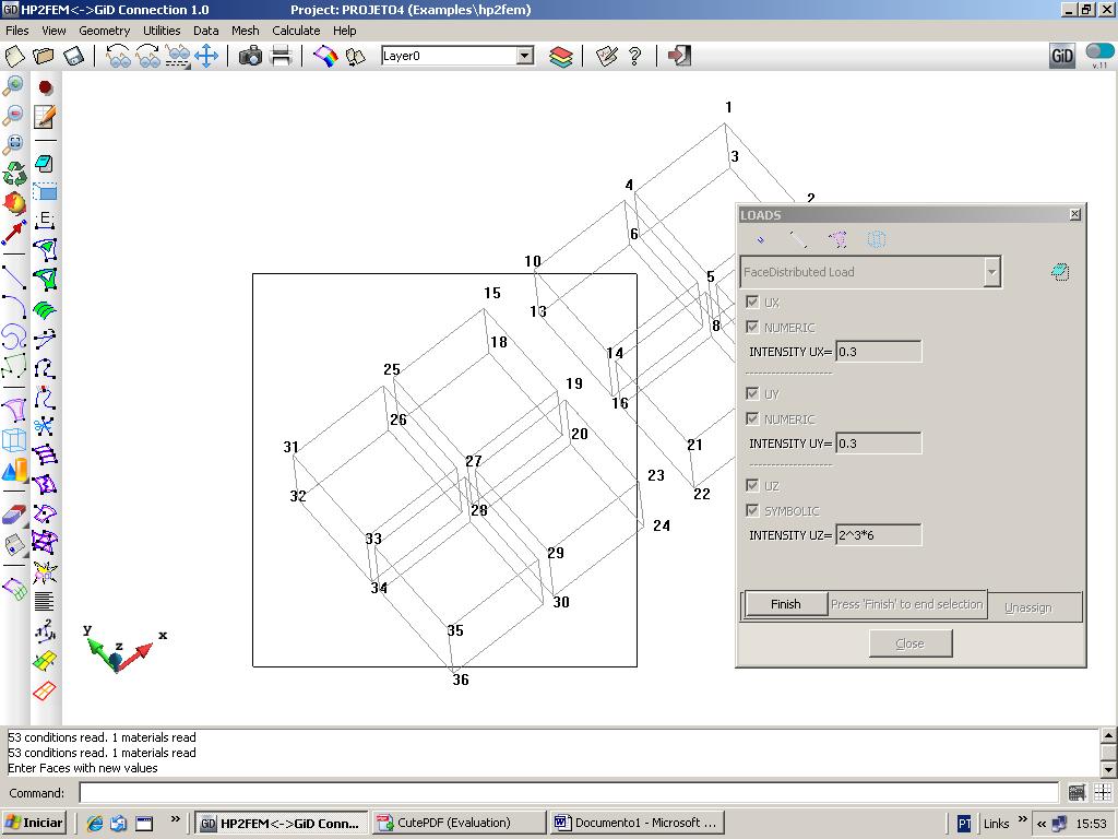 Selecting area of some faces