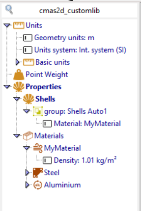 Finally the correct data tree with updated material name